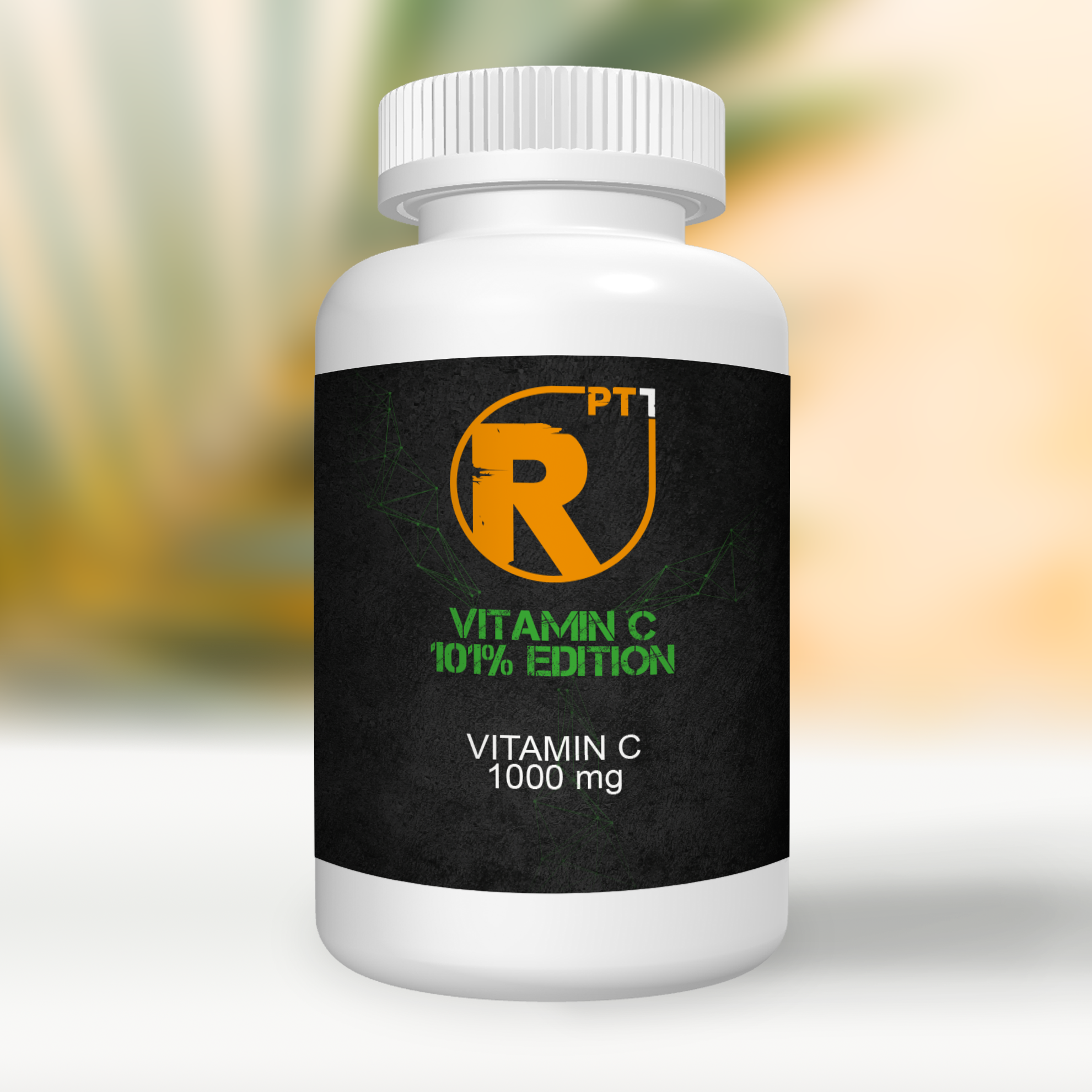 100-mg-Kapsel Vitamin C, ein Antioxidans für das Immunsystem.